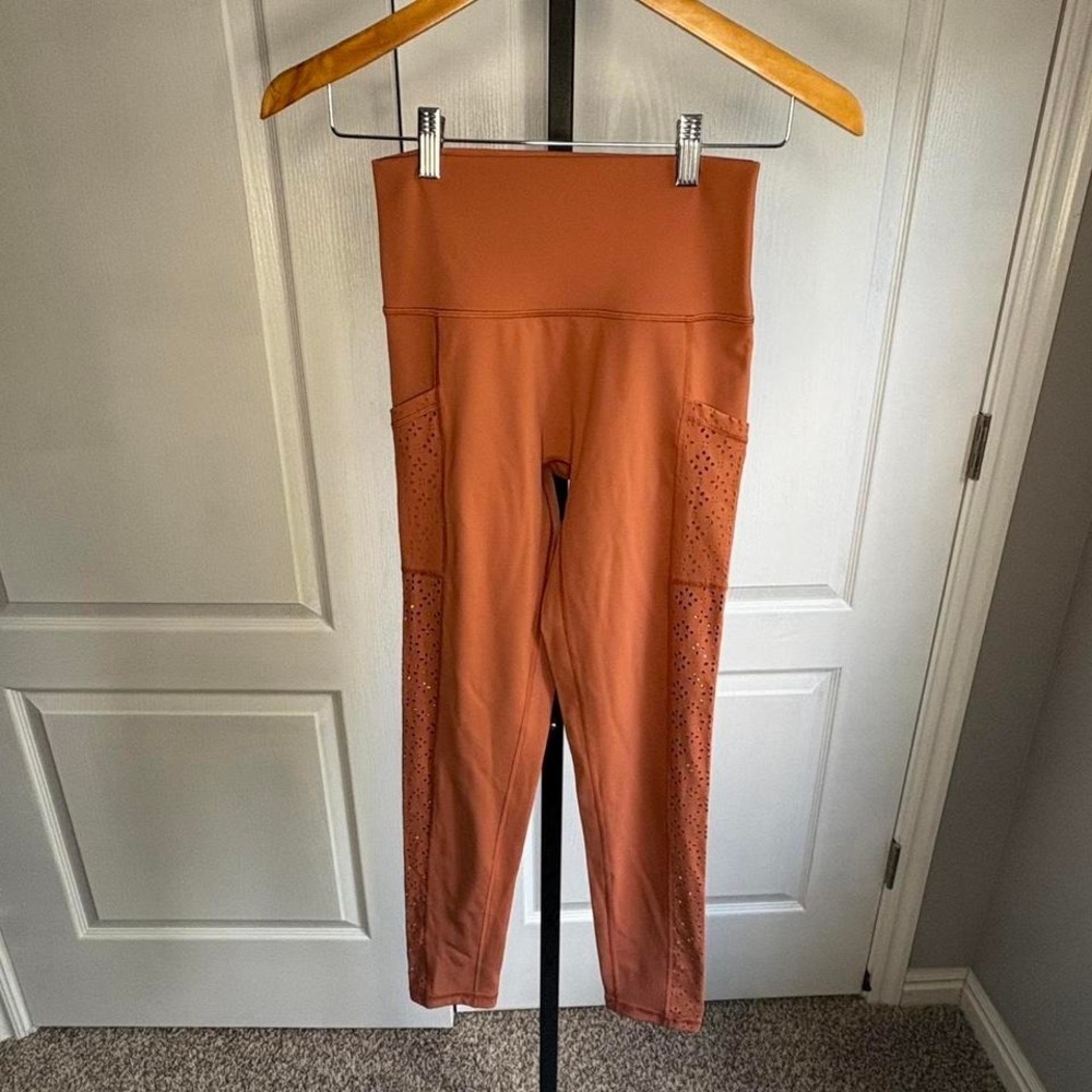 Aerie Burnt‎ orange high-waisted leggings